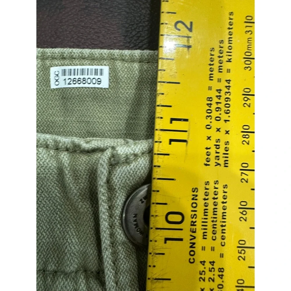 Zara Women Olive Green Cargo Pants Utility Multi Pocket Drawstring Hem Size 6